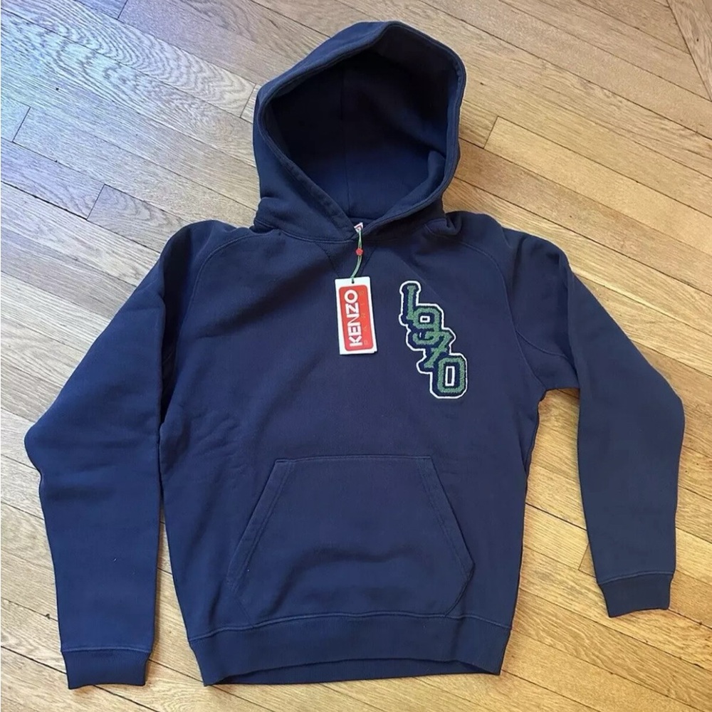 Kenzo 1970 University Hoodie - Midnight Blue - Size S - NWT's - RRP $550